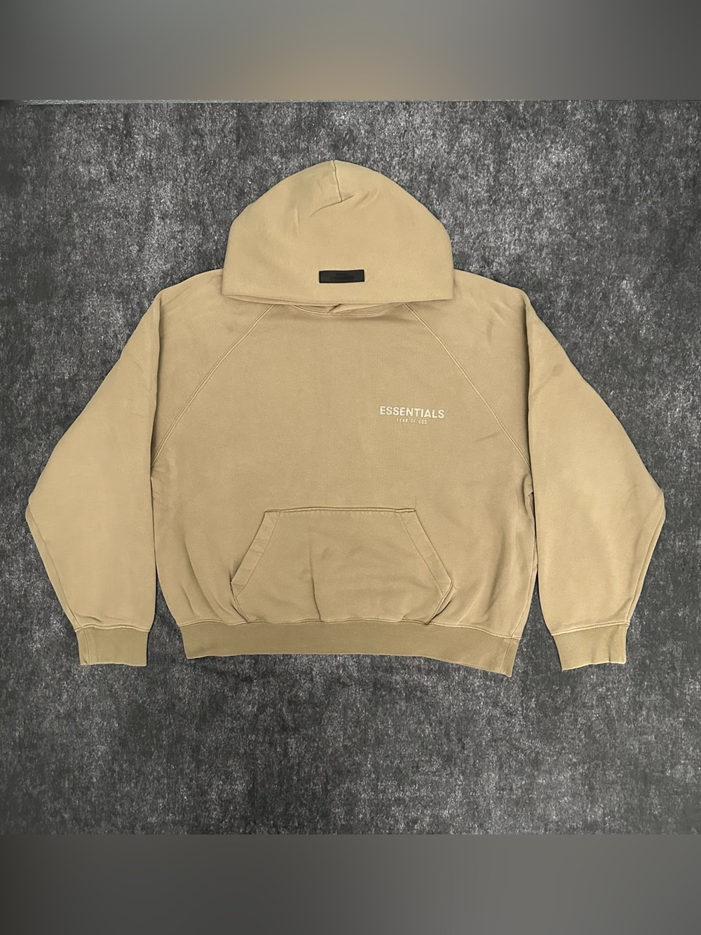 Fear of God Essentials tan hoodie Size M